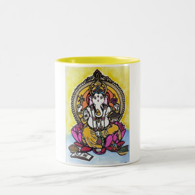 Lord Ganesha Two-Tone Coffee Mug (Center)