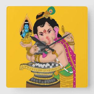 Lord Ganesha Wall Clock