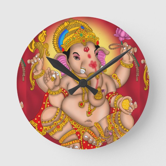 Lord Ganesha Wall Clock (Front)
