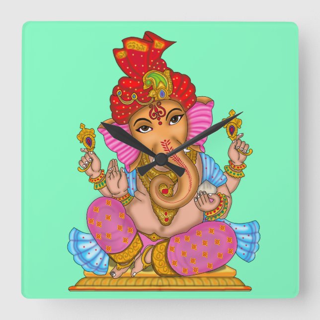 Lord Ganesha Wall Clock (Front)