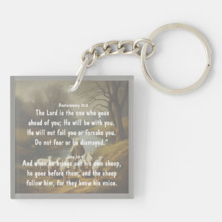 Lord Good Shephere Go Before You Bible Scripture Keychain