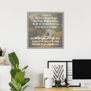 Lord Good Shephere Go Before You Bible Scripture Poster