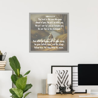 Lord Good Shephere Go Before You Bible Scripture Poster