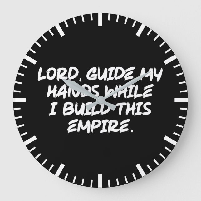 Lord, Guide My Hands – Faith-Based Motivational Large Clock (Front)