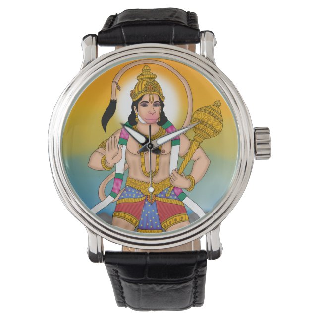 Lord Hanuman Clock Watch (Front)
