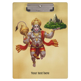 Lord Hanuman Flying Lifting Mountain Clipboard