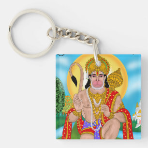 Lord Hanuman Keyring – Spiritual Keychain for Ever