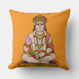 Lord Hanuman  Throw Pillow