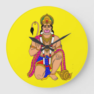Lord Hanuman Wall Clock