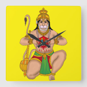 Lord Hanuman Wall Clock