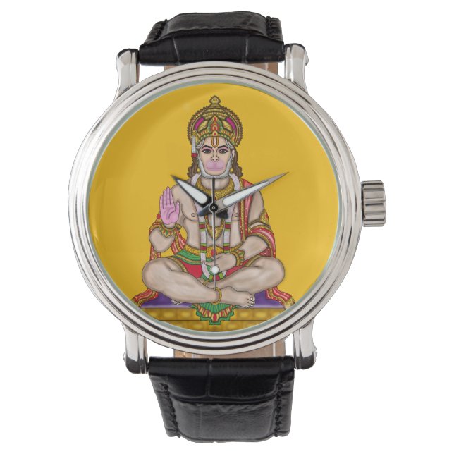 Lord Hanuman Wall Clock  Watch (Front)