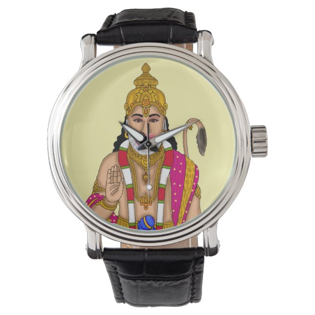 Lord Hanuman Wall Clock Watch (Front)