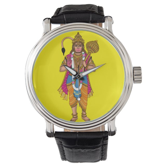 Lord Hanuman Wall Clock Watch (Front)