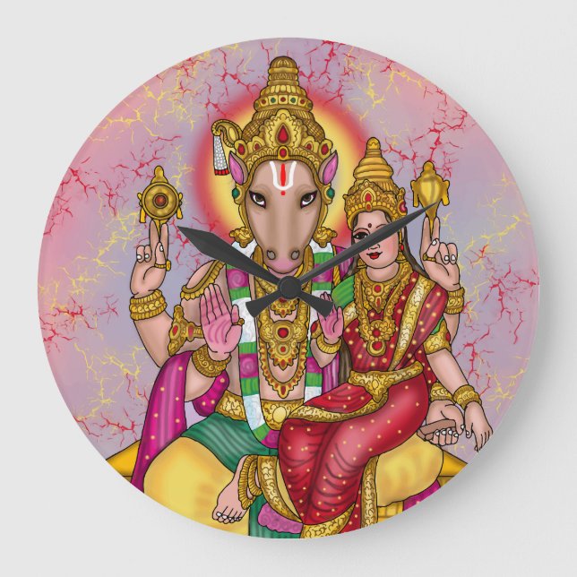 Lord Hayagriva Wall Clock  (Front)