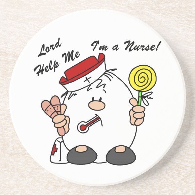 Lord Help Me I'm a Nurse Coaster (Front)