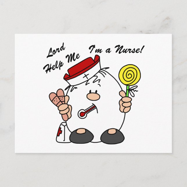 Lord Help Me I'm a Nurse Postcard (Front)