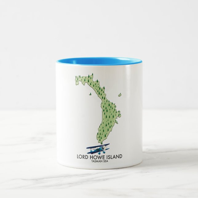 Lord Howe Island Tasman Sea Two-Tone Coffee Mug (Center)