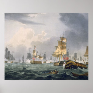 Lord Howe's Victory, 1st June 1794, engraved by Th Poster