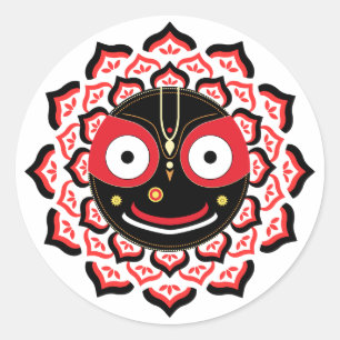 Lord Jagannath Face Chakra Hindu Deity Classic Round Sticker