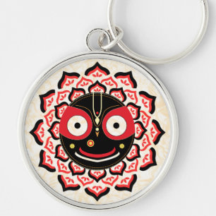 Lord Jagannath Face Chakra Hindu Deity Keychain