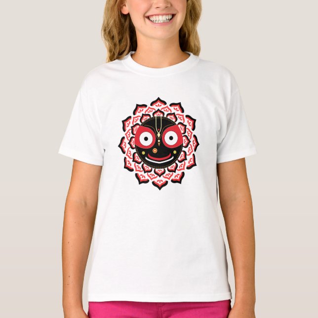 Lord Jagannath Face Chakra Hindu Deity T-Shirt (Front)