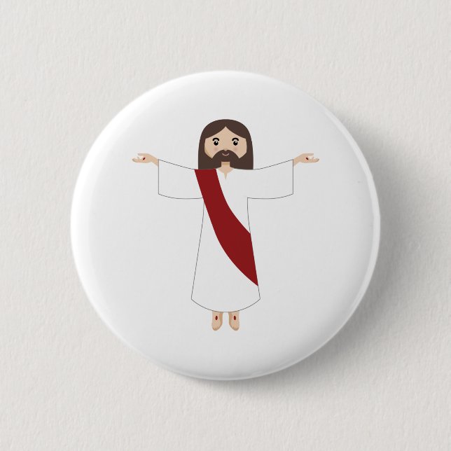 Lord Jesus Christ 2 Inch Round Button (Front)