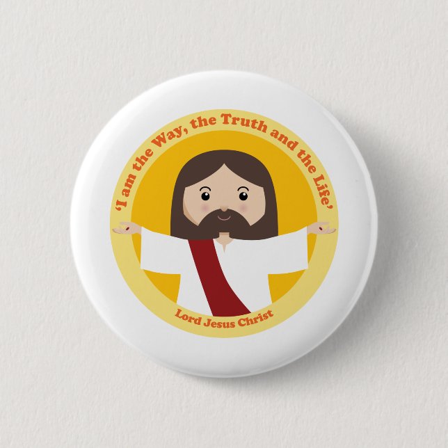 Lord Jesus Christ 2 Inch Round Button (Front)