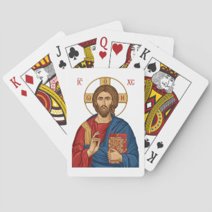 Lord Jesus Christ East Europian Church Orthodox  Playing Cards