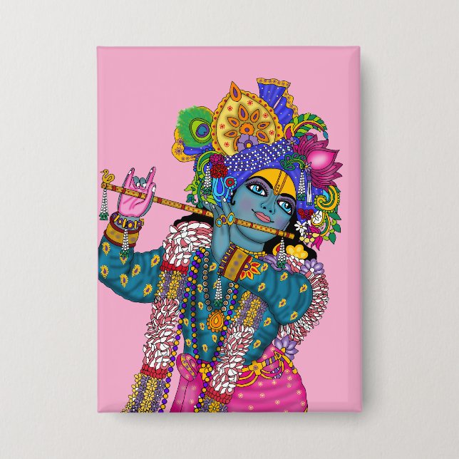 Lord Krishna Button (Front)