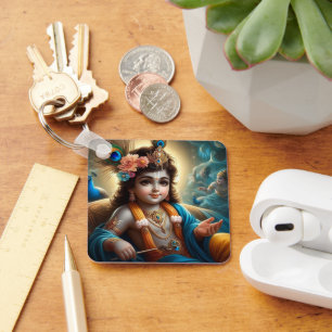 Lord Krishna Magnetic Card Keychain