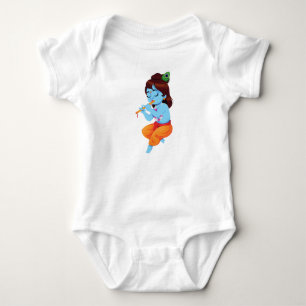 Lord Krishna playing the Flute design Baby Bodysuit