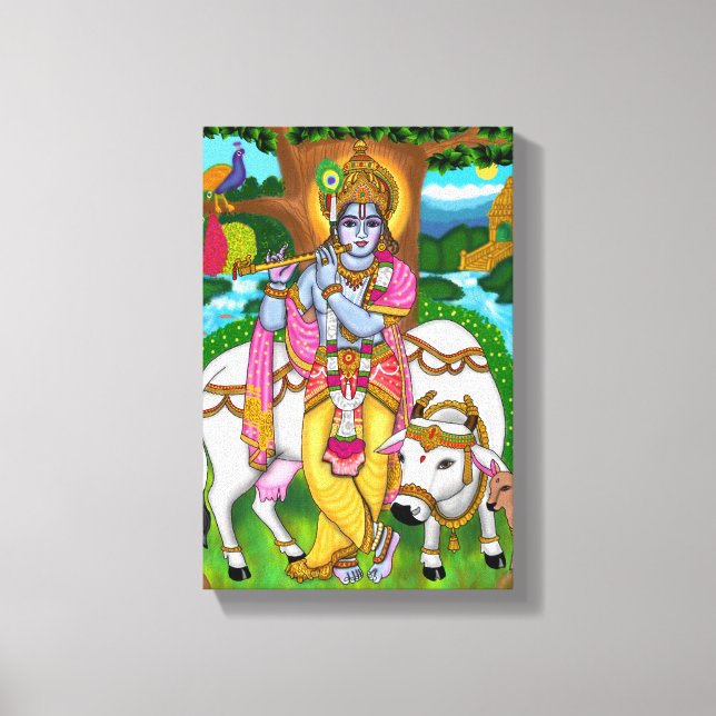 Lord Krishna Poster Canvas Print (Front)