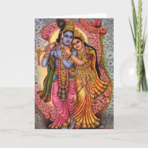 Lord Krishna & Radha Card
