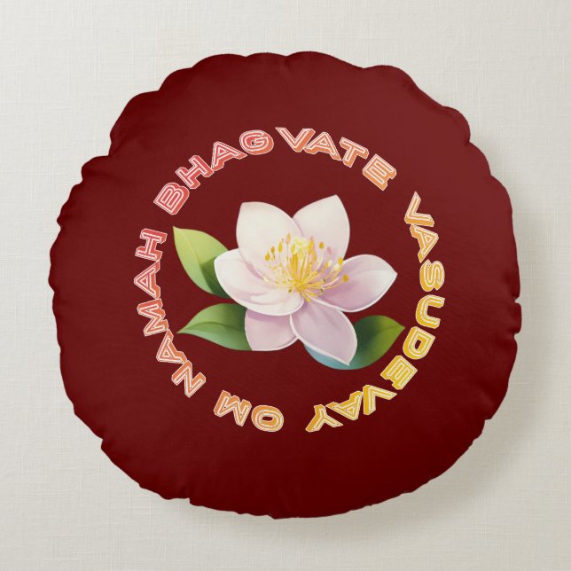 Lord Krishna  Round Pillow (Front)