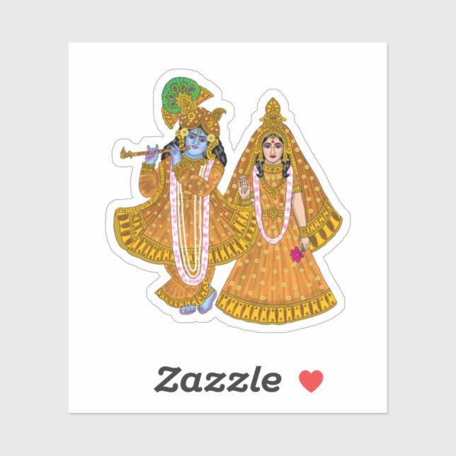 Lord Krishna Stickers (Feuille)