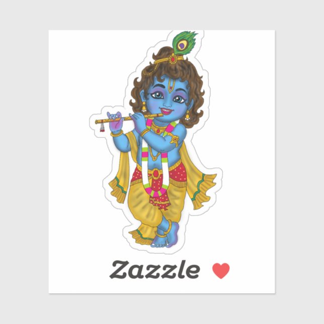 Lord Krishna Stickers (Sheet)