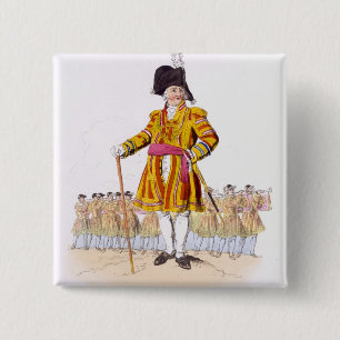 Lord Mayor, from 'Costume of Great Britain', publi 2 Inch Square Button