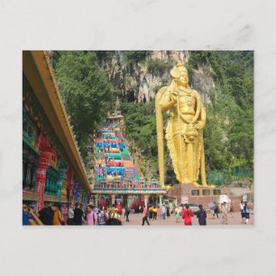 Lord Murugan & stairs at Batu Caves 5 Postcard