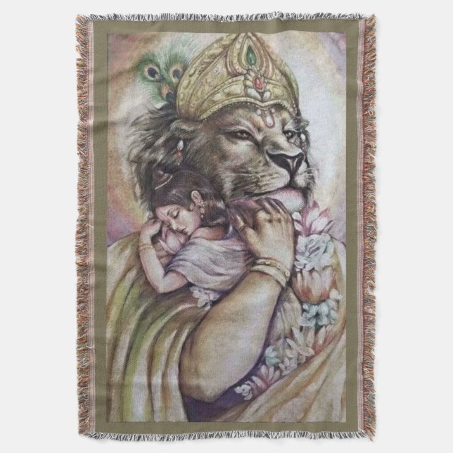 Lord Narasimha - Blanket (Front Vertical)