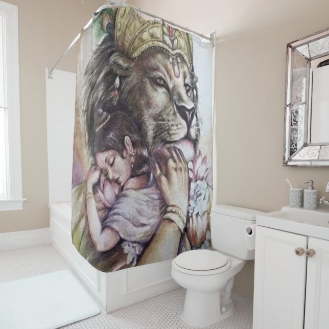 Lord Narasimha - Rideau de douche (En situation)