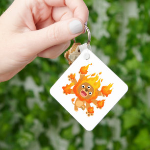 Lord of Fire!! (cute cartoon lion)  Keychain