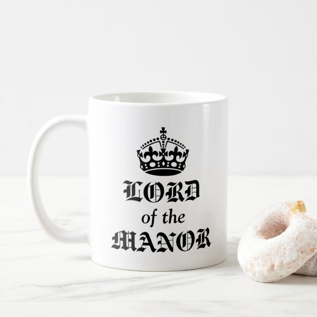 Lord of the manor Crown themed Coffee Mug (With Donut)