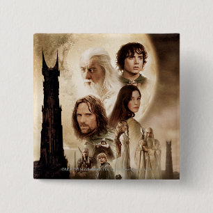 Lord of the Rings: The Two Towers Movie Poster 2 Inch Square Button