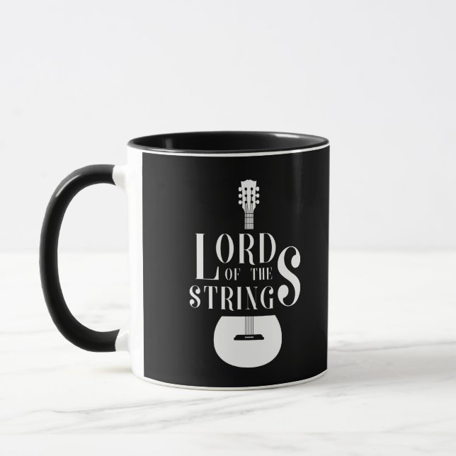 Lord Of The String Guitar TShirt Mug (Left)