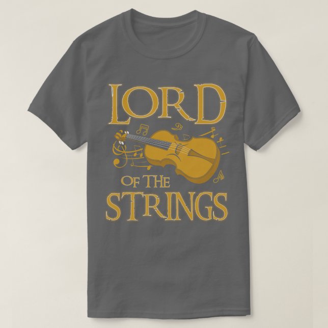 Lord Of The Strings Violin T-Shirt (Design Front)