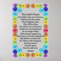 Lord" Prayer in a Rainbow Flower Border