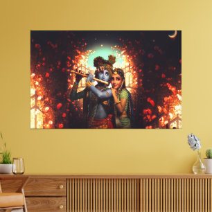 Lord Radha Krishna Canvas Print Picture 2