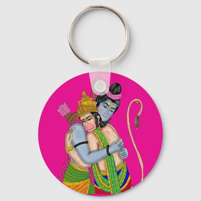 Lord Rama & Hanuman Keychain (Front)