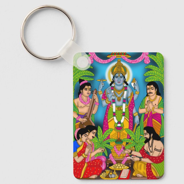 Lord Satyanarayan Keychain (Front)