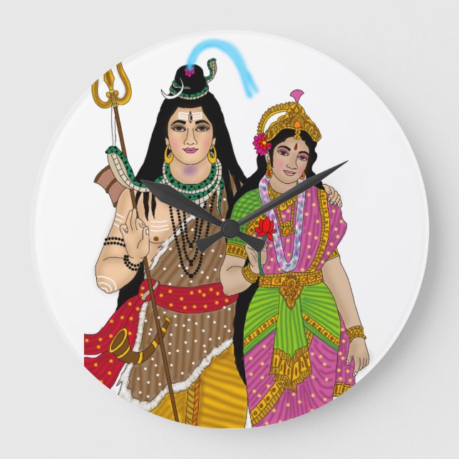 Lord Shiv Parvati Clock (Front)